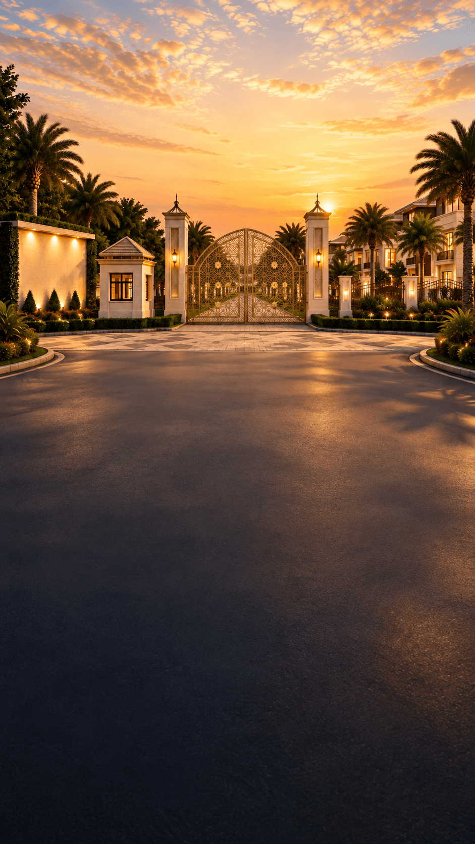 Dream Valley entrance at sunset